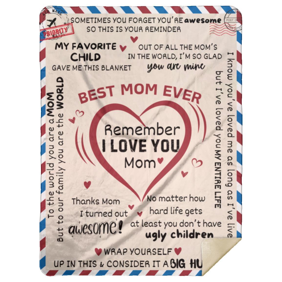 Best Mom Ever Blanket | Mother's Day | Birthday | Holiday