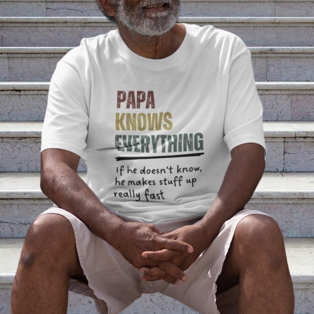 Grandad or Grandpa or Papa |Knows Everything T-Shirt