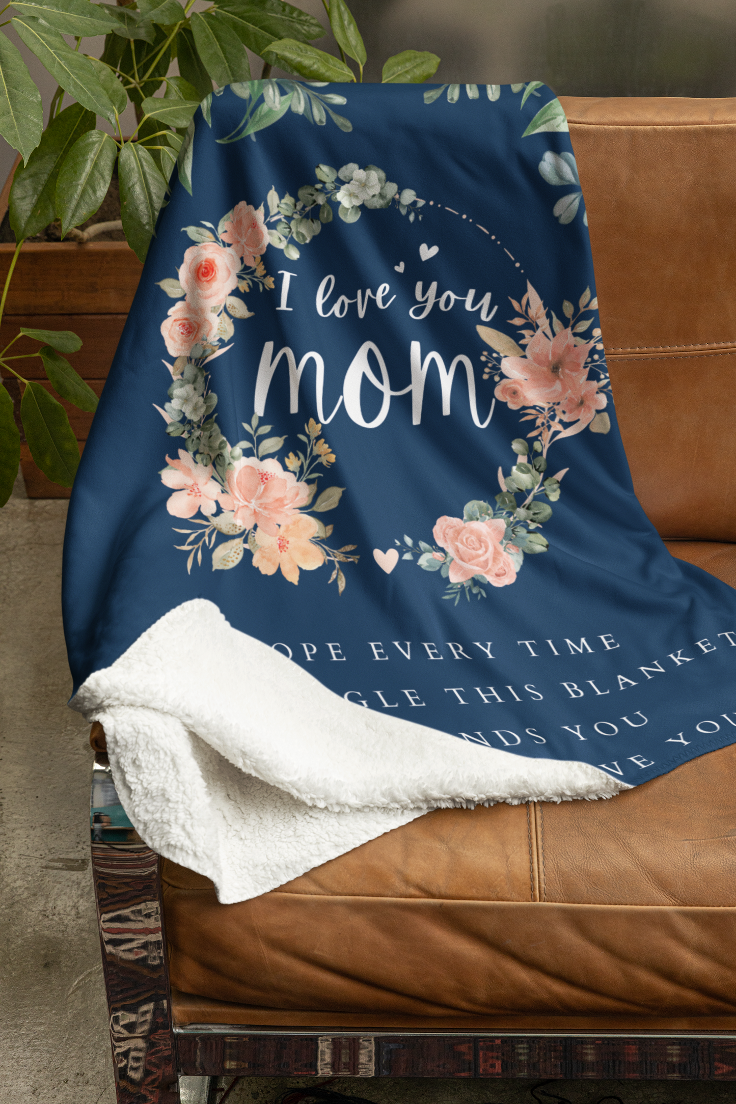 I Love You Mom Blanket | Mother's Day | Birthday | Holiday - Fleece or Sherpa