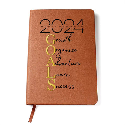 2024 "GOALS" Leather Journal