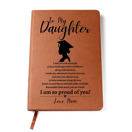 Daughter Leather Journal | Graduation Gift | Love Mom