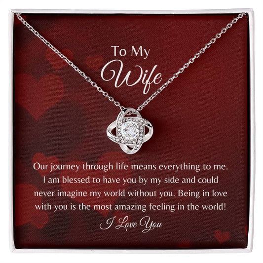 To My Wife | I Love You | Love Knot Necklace