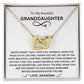 To My Beautiful Granddaughter | Love Grandma | Interlocking Hearts Necklace