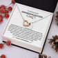 To My Beautiful Granddaughter | Love Grandma | Interlocking Hearts Necklace