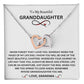 To My Beautiful Granddaughter | Love Grandma | Interlocking Hearts Necklace