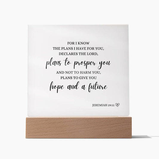 JEREMIAH 29:11 Acrylic Plaque