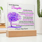 To My Beautiful Daughter | Square Acrylic Plaque - Purple
