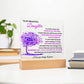 To My Beautiful Daughter | Square Acrylic Plaque - Purple