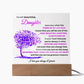 To My Beautiful Daughter | Square Acrylic Plaque - Purple