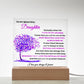 To My Beautiful Daughter | Square Acrylic Plaque - Purple