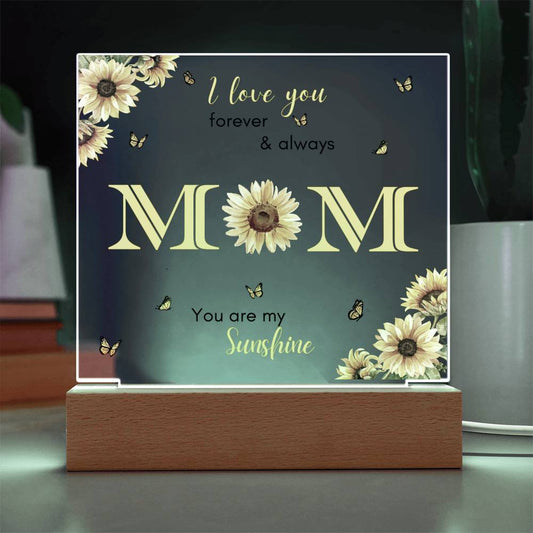 Mom | You Are My Sunshine | Sunflower Butterfly | Acrylic Plaque