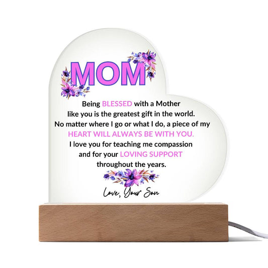 Mom | Love Your Son | Heart Acrylic