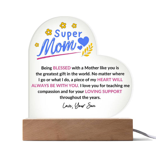 Super Mom | From Son | Acrylic Plaque