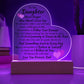 To My Daughter | Love Dad | Heart Acrylic