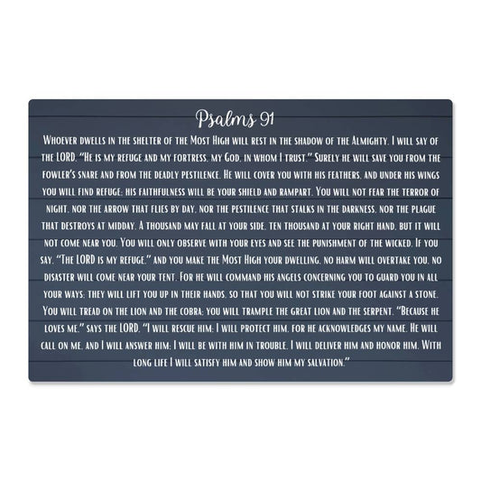 Psalms 91 Metal Wall Art | Prayer of Protection