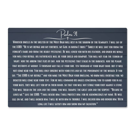 Psalms 91 Prayer of Protection | Metal Wall Art