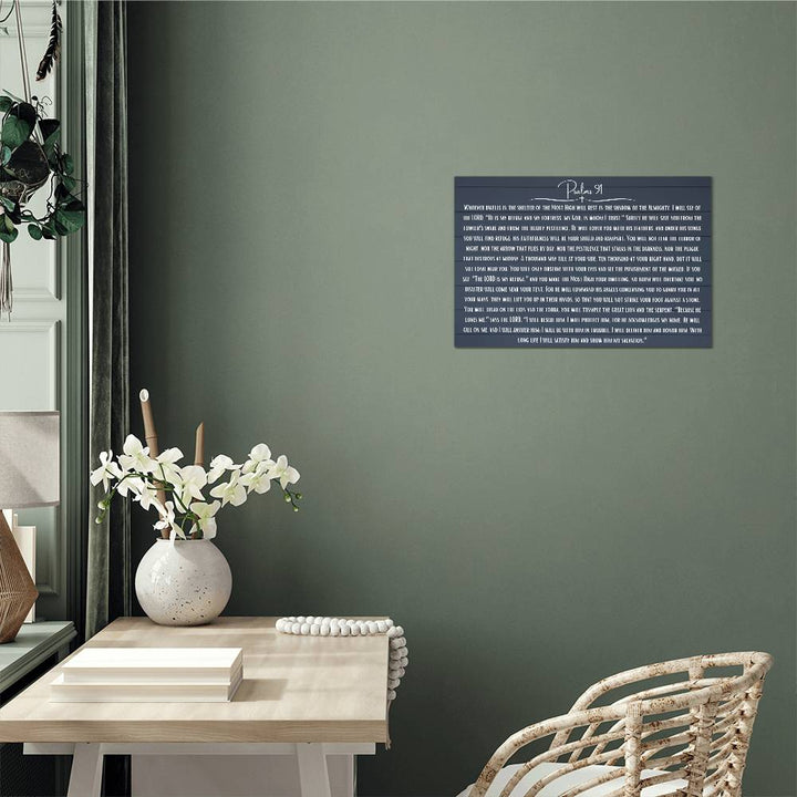 Psalms 91 Prayer of Protection | Metal Wall Art