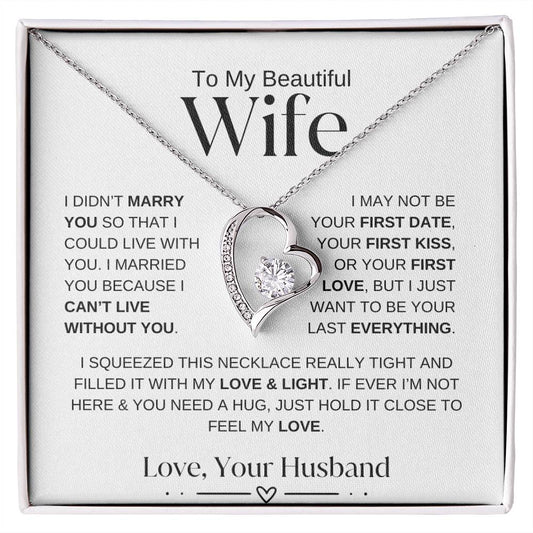 To My Beautiful Wife | Forever Love Necklace