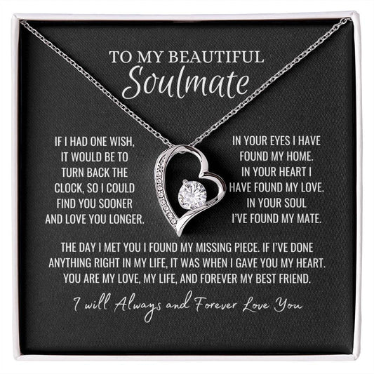 To My Beautiful Soulmate | Always and Forever | Forever Love Necklace