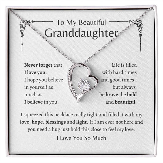 To My Beautiful Granddaughter | Forever Love Necklace