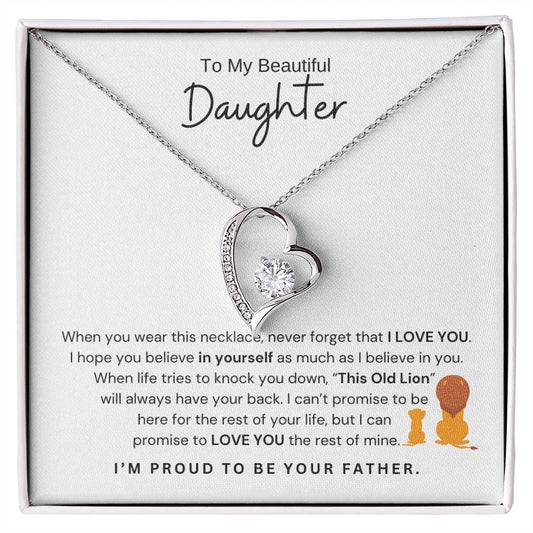 To My Beautiful Daughter | Dad to Daughter | Forever Love Necklace