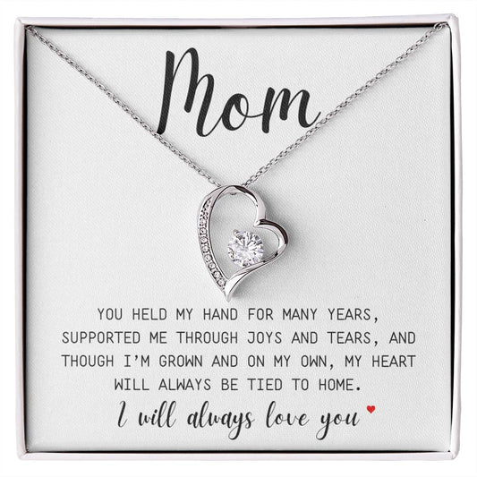 Mom | Always Be Tied To Home | Forever Love Necklace