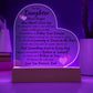To My Daughter | Love Dad | Heart Acrylic