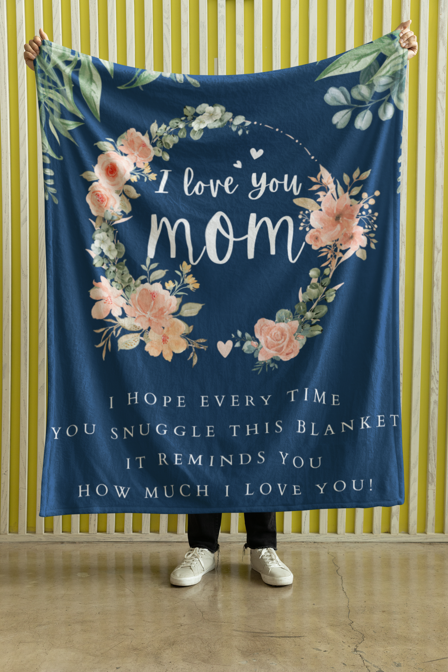 I Love You Mom Blanket | Mother's Day | Birthday | Holiday - Fleece or Sherpa